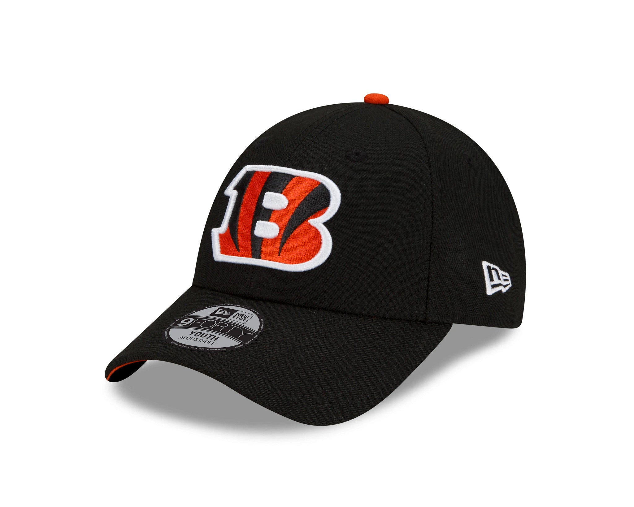 This is a Cincinnati Bengals Youth NFL The League Black 9FORTY Adjustable Cap 1