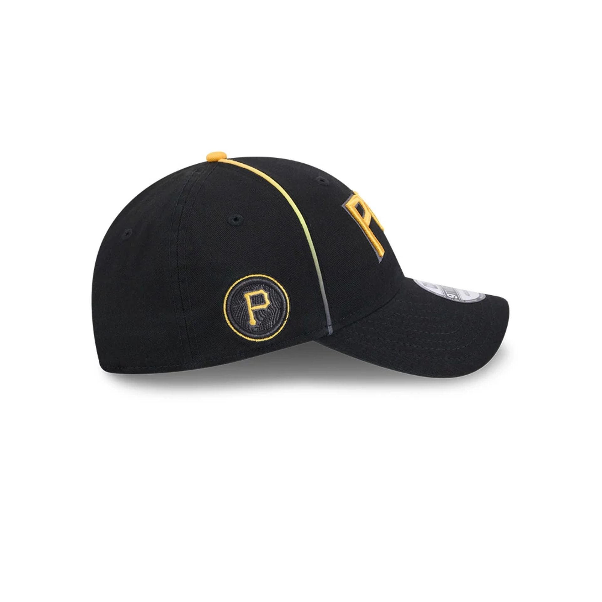 This is a Pittsburgh Pirates MLB City Connect 2025 Black 9TWENTY Adjustable Cap 4