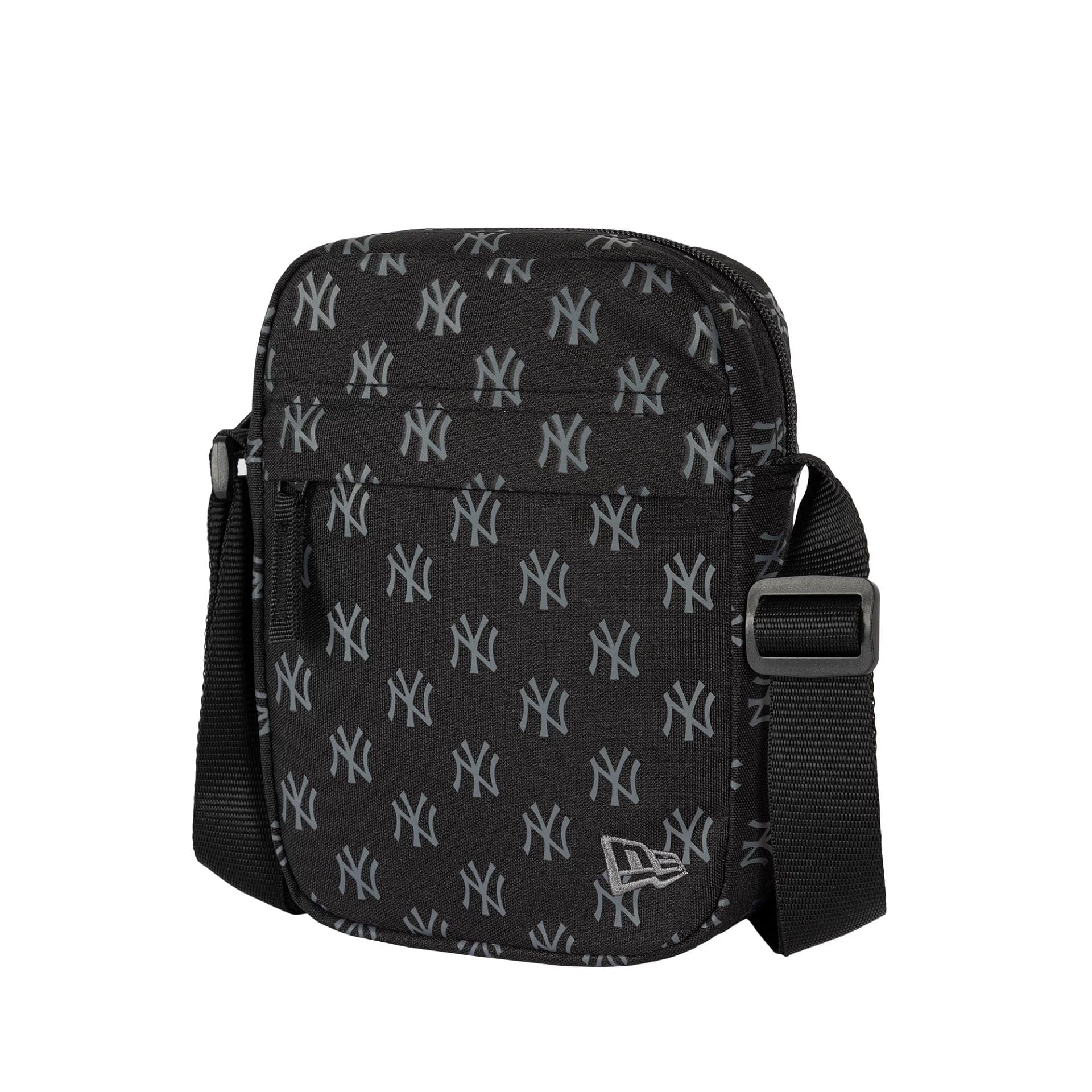 This is a New York Yankees Monogram Black Side Bag 1