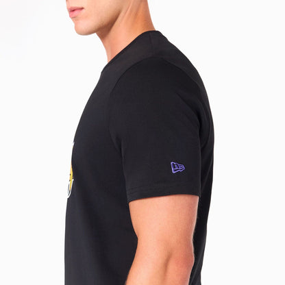 The Male model is wearing Minnesota Vikings NFL Black T-Shirt 5
