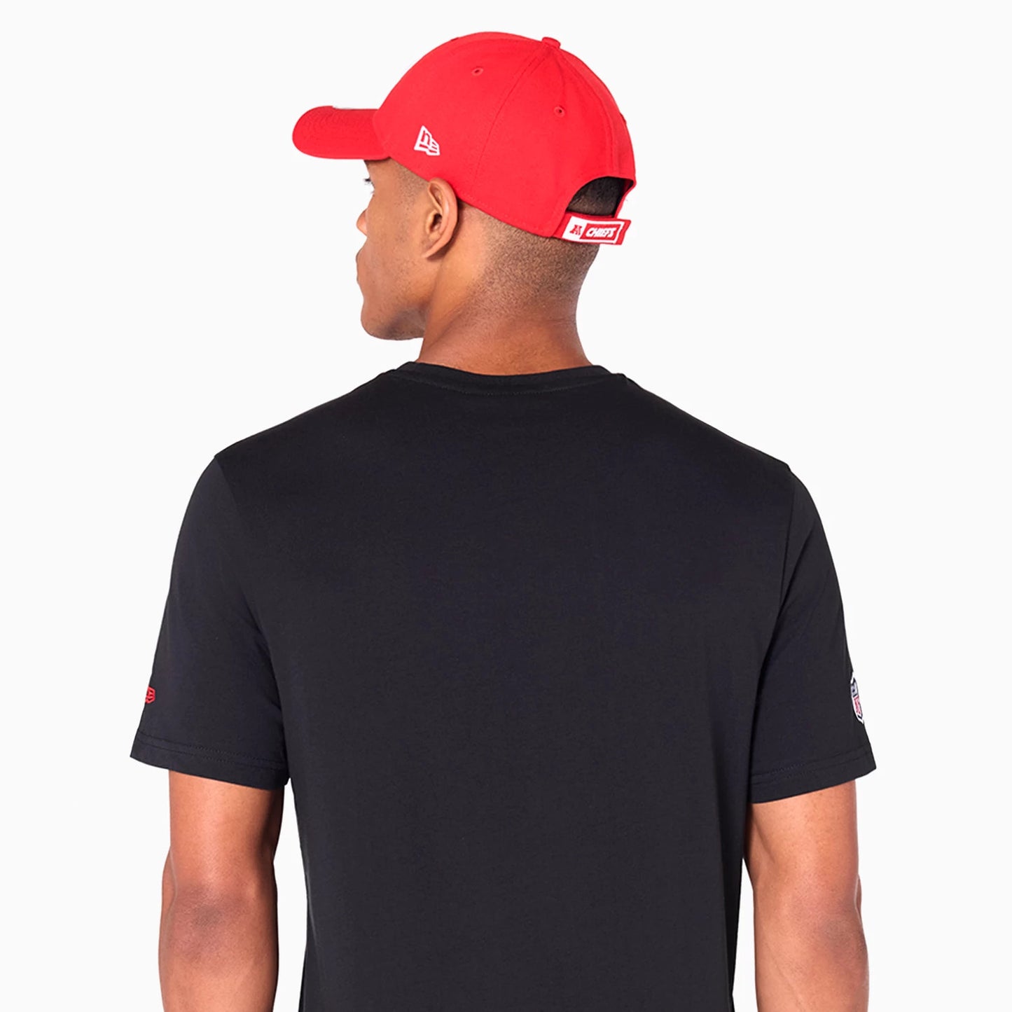 The Male model is wearing Kansas City Chiefs NFL Black T-Shirt 6