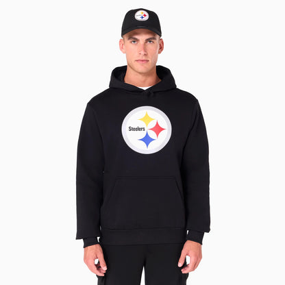 The Male model is wearing Pittsburgh Steelers NFL Black Pullover Hoodie 12