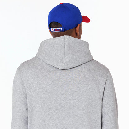 The Male model is wearing Buffalo Bills NFL Grey Pullover Hoodie 5