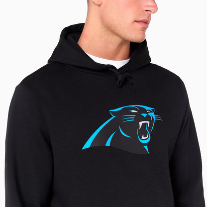 The Male model is wearing Carolina Panthers NFL Black Pullover Hoodie 4