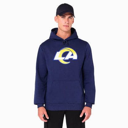 The Male model is wearing LA Rams NFL Navy Pullover Hoodie 1
