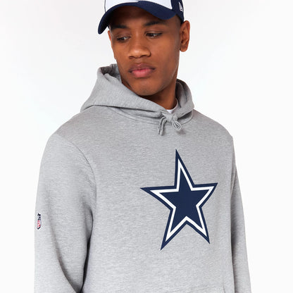 The Male model is wearing Dallas Cowboys NFL Grey Pullover Hoodie 4