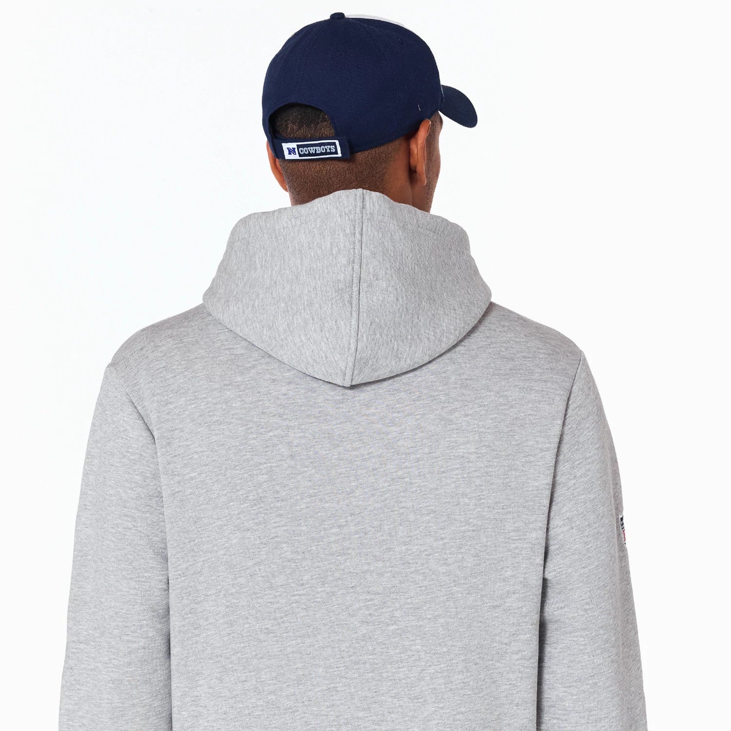 The Male model is wearing Dallas Cowboys NFL Grey Pullover Hoodie 5
