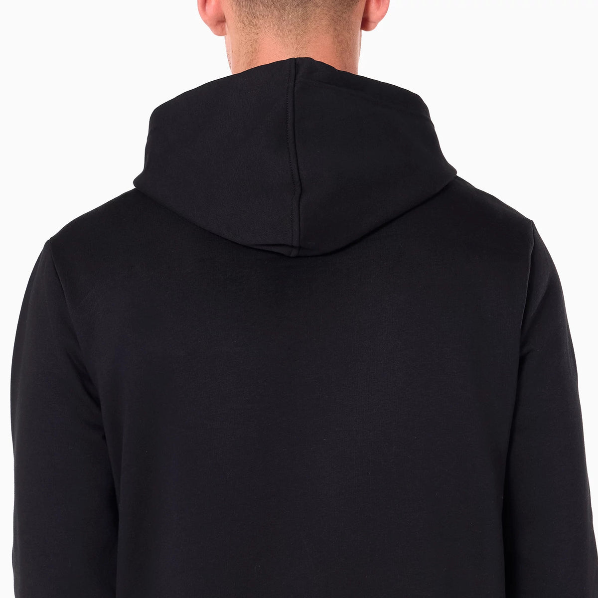 The Male model is wearing New Orleans Saints NFL Black Pullover Hoodie 5