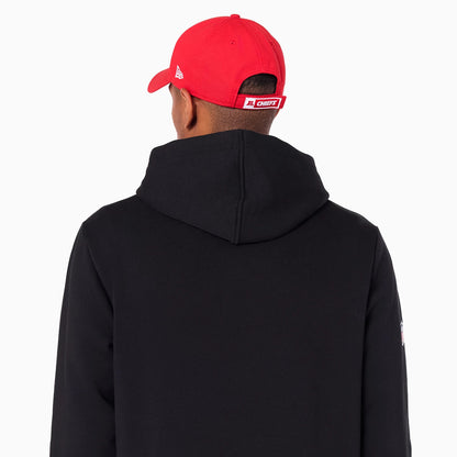 The Male model is wearing Kansas City Chiefs NFL Black Pullover Hoodie 6