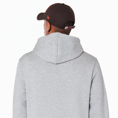 The Male model is wearing Cleveland Browns NFL Grey Pullover Hoodie 6