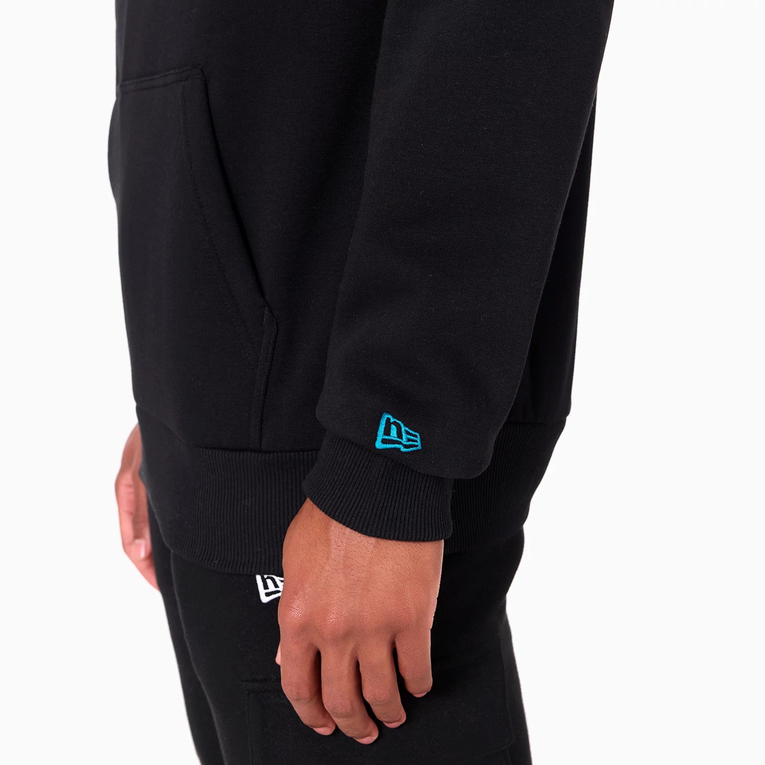 The Male model is wearing Jacksonville Jaguars NFL Black Pullover Hoodie 5