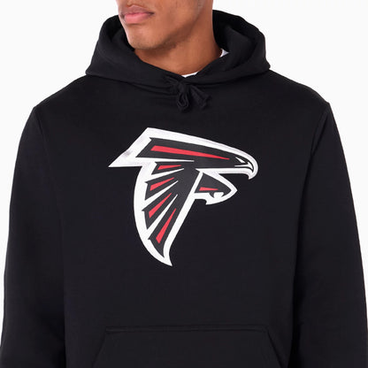 The Male model is wearing Atlanta Falcons NFL Black Pullover Hoodie 4