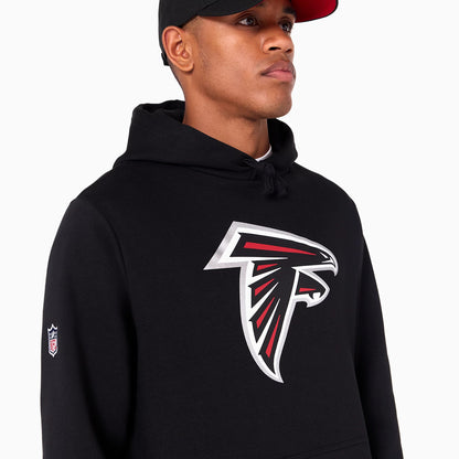 The Male model is wearing Atlanta Falcons NFL Black Pullover Hoodie 5