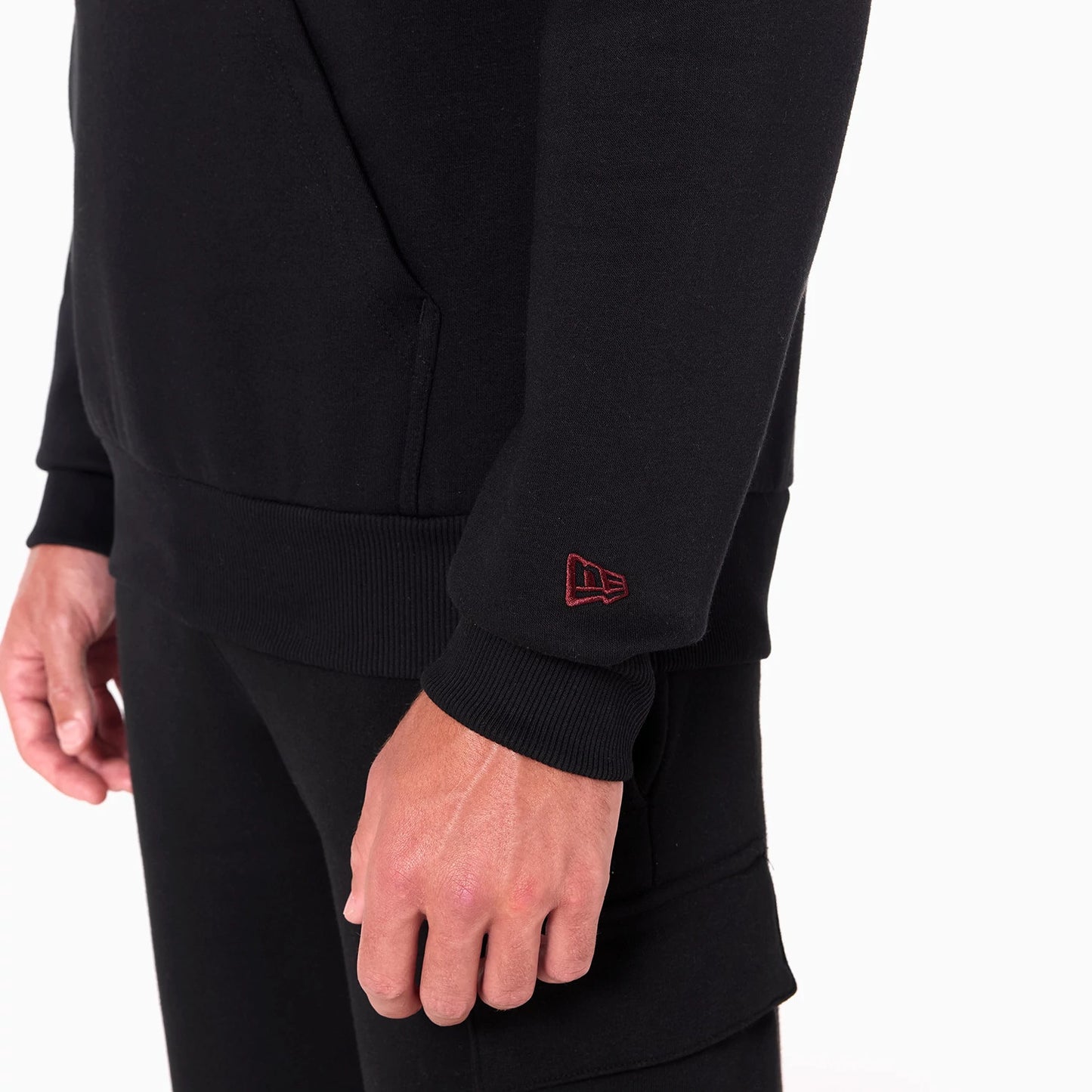 The Male model is wearing Arizona Cardinals NFL Black Pullover Hoodie 5