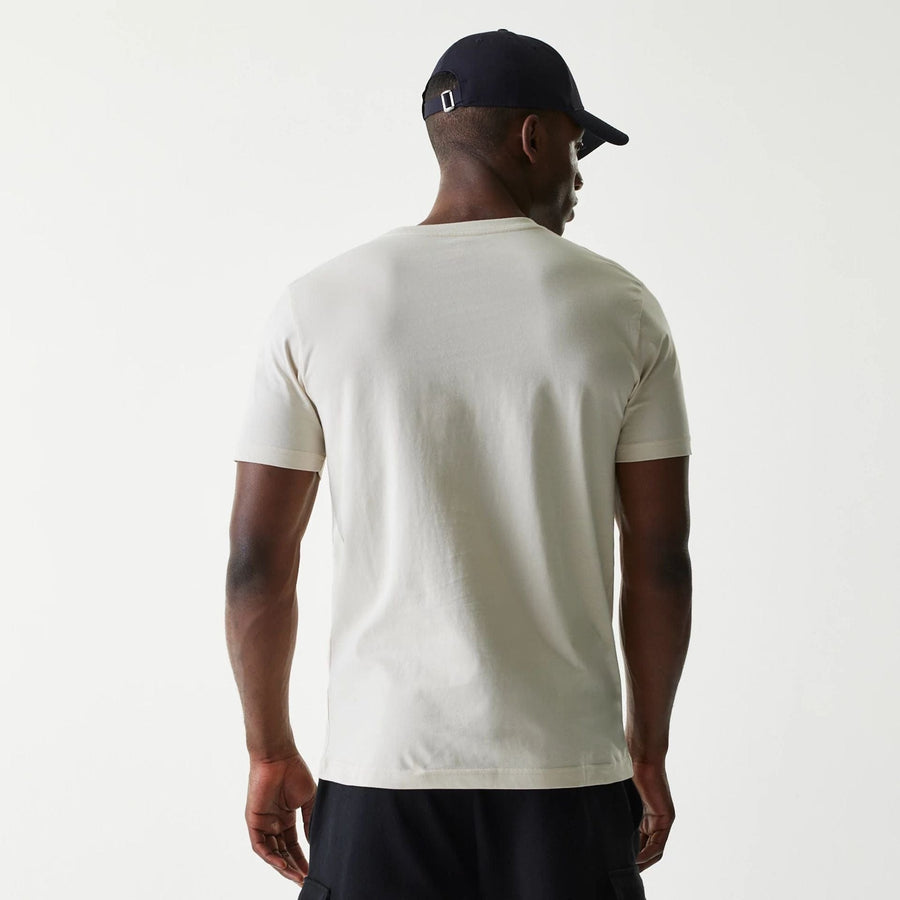 The Male model is wearing LA Dodgers MLB City Connect Cream T-Shirt 2