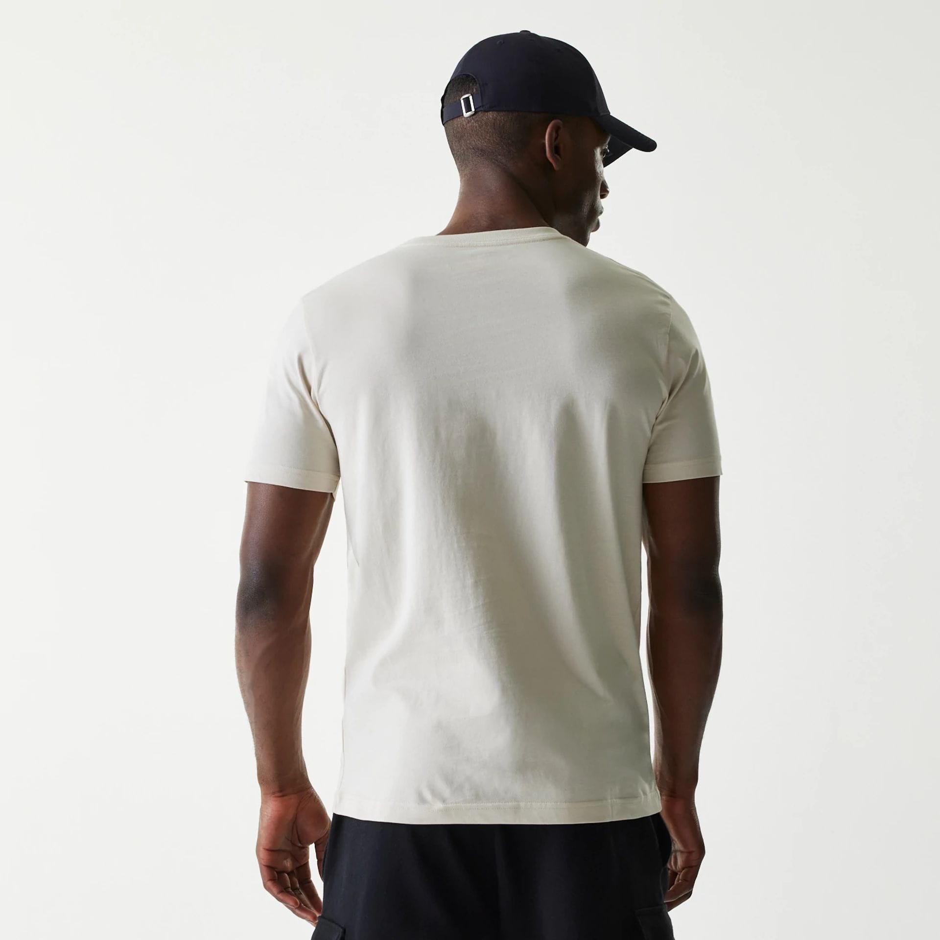The Male model is wearing LA Dodgers MLB City Connect Cream T-Shirt 2