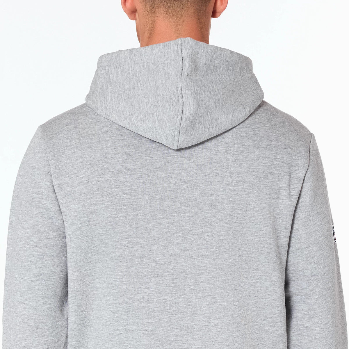 The Male model is wearing Washington Commanders NFL Grey Pullover Hoodie 5
