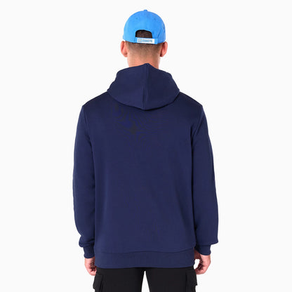 The Male model is wearing Denver Nuggets NBA Navy Pullover Hoodie 7