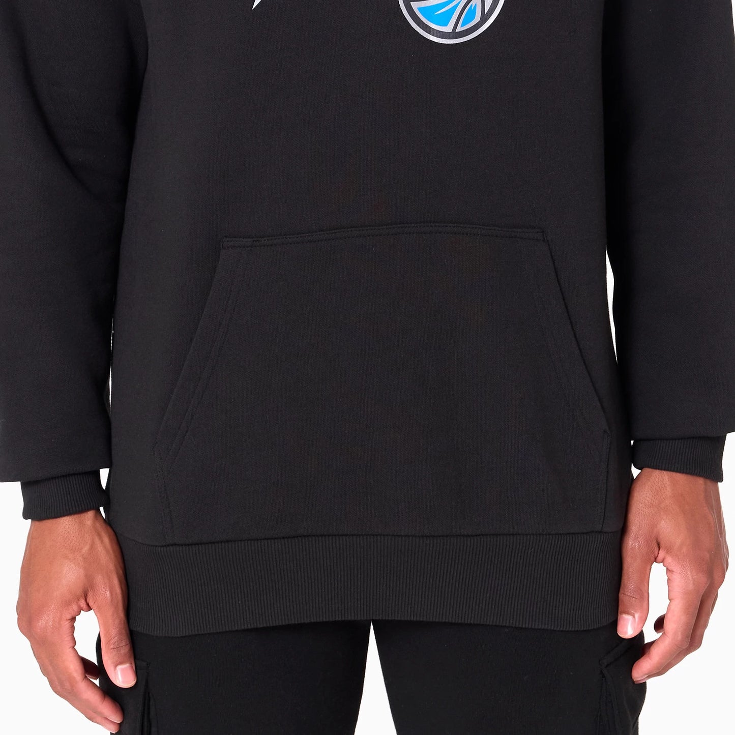 The Male model is wearing Orlando Magic NBA Black Pullover Hoodie 3