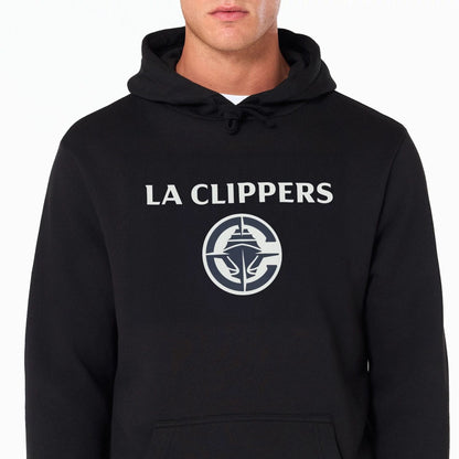 The Male model is wearing LA Clippers NBA Black Pullover Hoodie 5