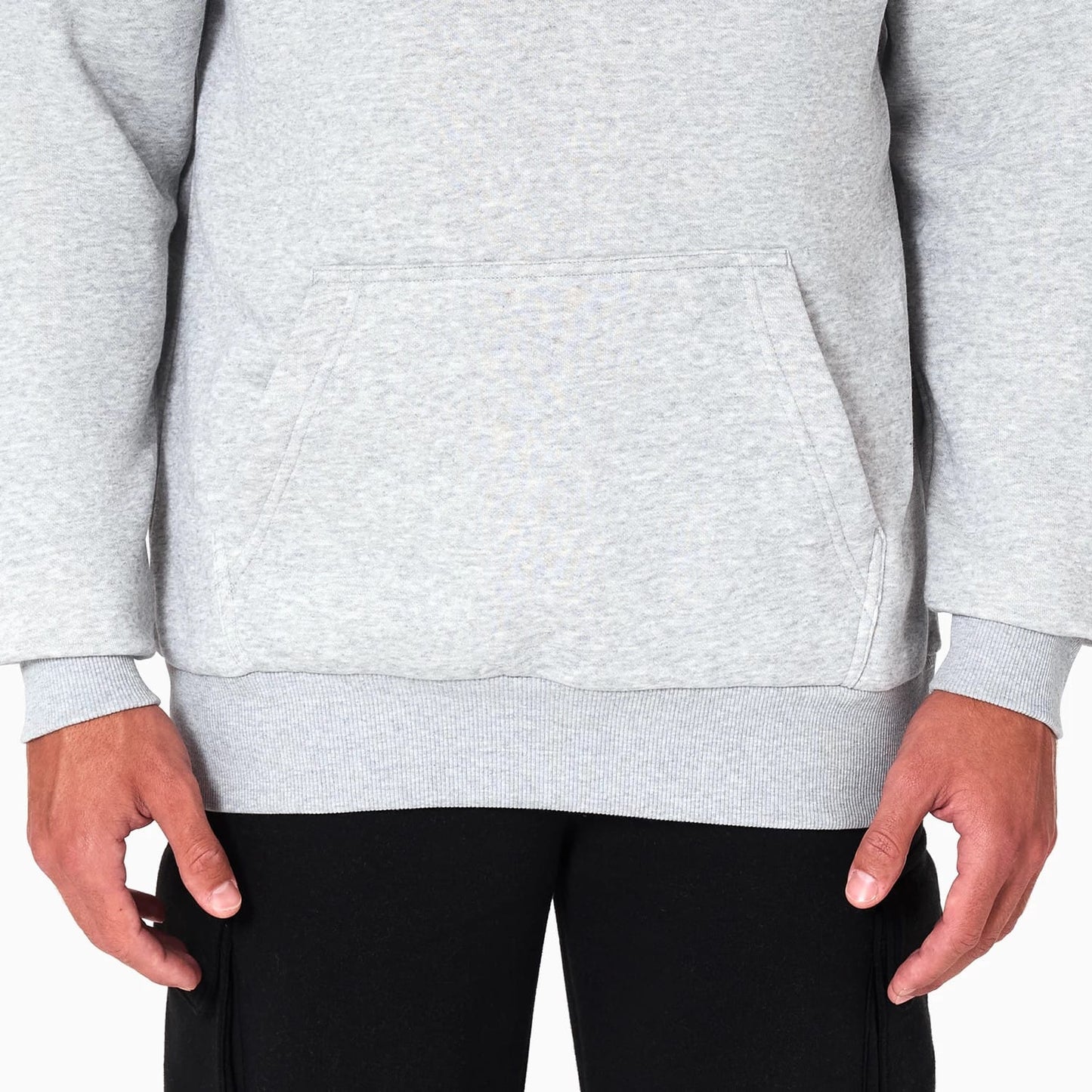 The Male model is wearing Dallas Mavericks NBA Grey Pullover Hoodie 4