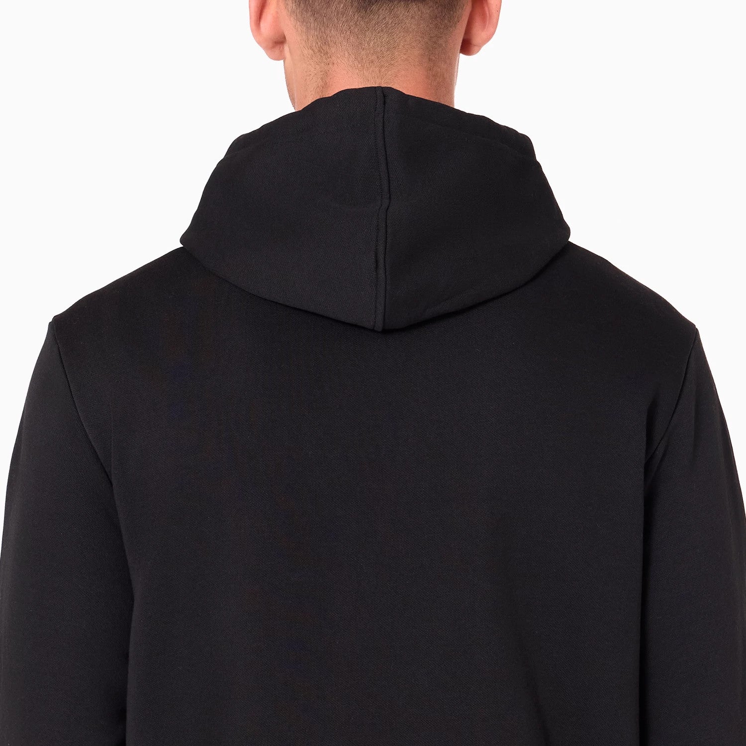 The Male model is wearing Atlanta Hawks NBA Black Pullover Hoodie 3