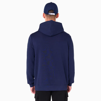 The Male model is wearing Oklahoma City Thunder NBA Navy Pullover Hoodie 7