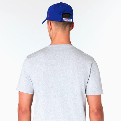 The Male model is wearing LA Clippers NBA Grey T-Shirt 6