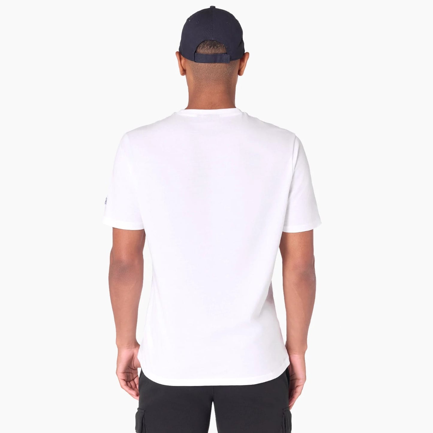 The Male model is wearing Minnesota Timberwolves NBA White T-Shirt 7