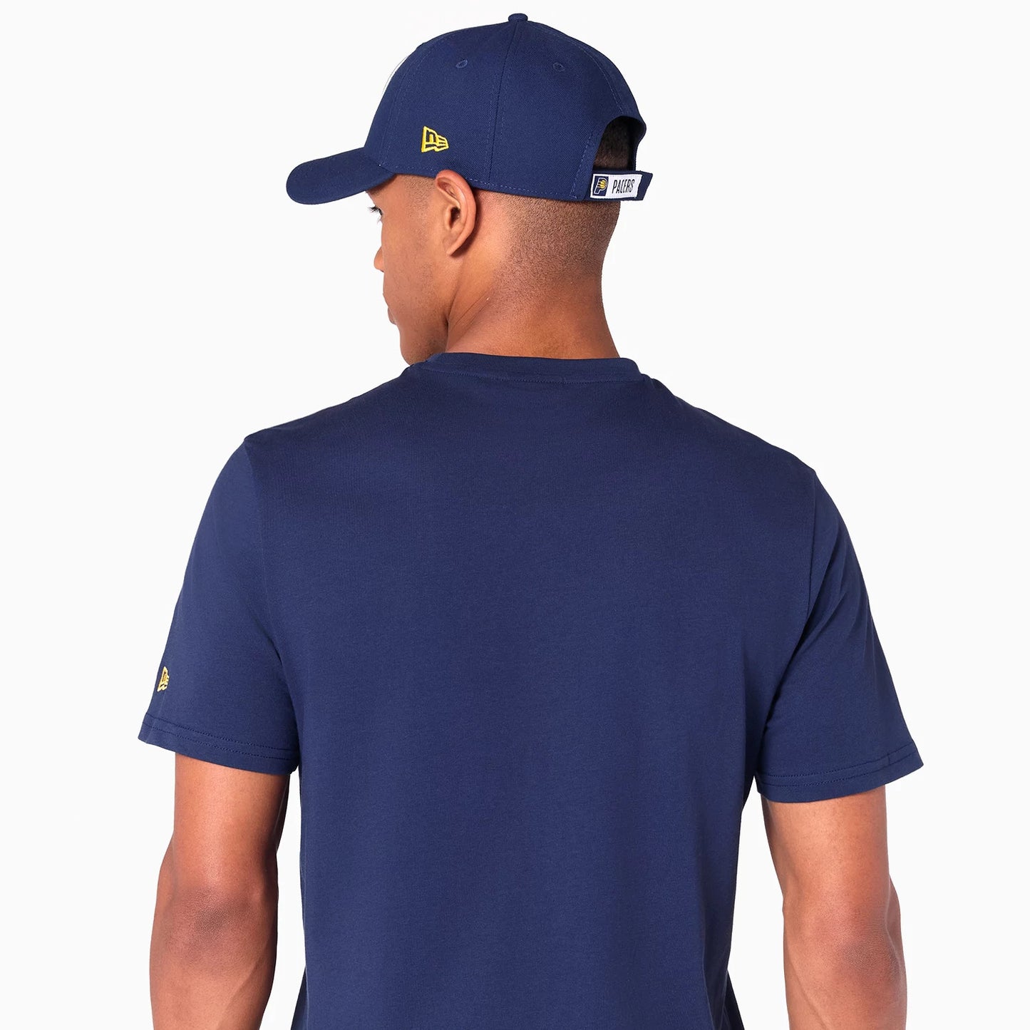 The Male model is wearing Indiana Pacers Graphic NBA Navy T-Shirt 6