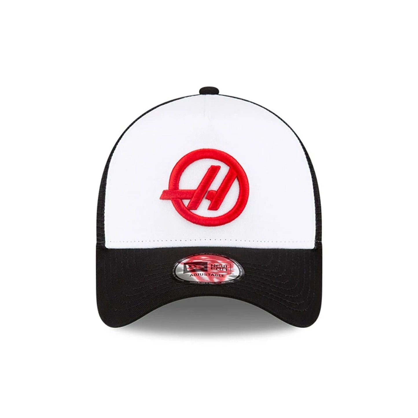 This is a Haas Formula 1 Black E-Frame Trucker Cap 2
