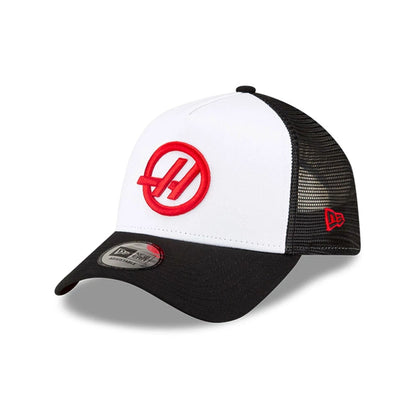 This is a Haas Formula 1 Black E-Frame Trucker Cap 1