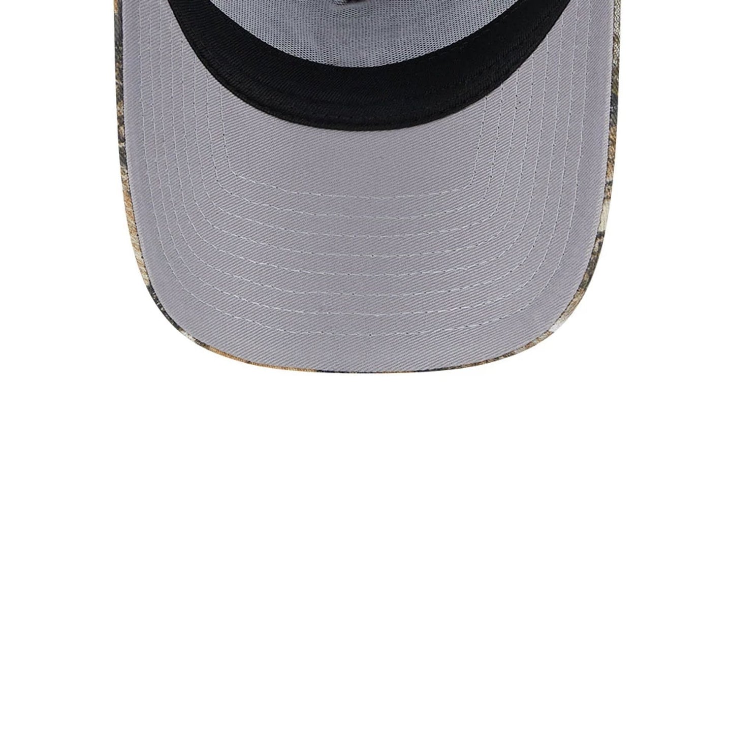 Pictured is this MLB Realtree Camo LA Dodgers 9FORTY A-Frame Trucker Adjustable cap in dark blue. 2