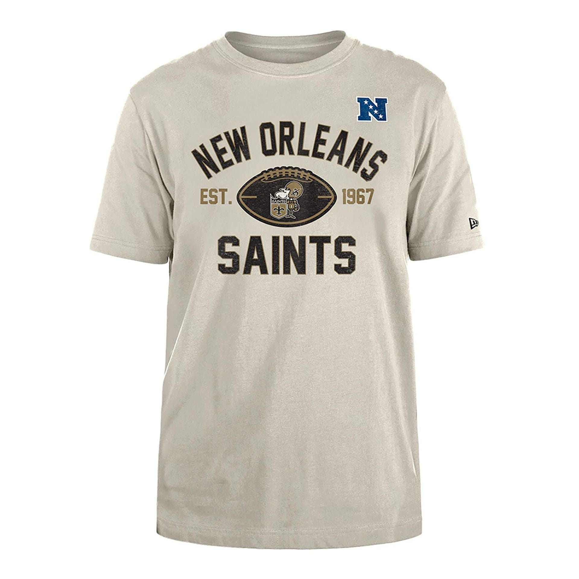New Orleans Saints NFL 3rd Down Historic Light Beige T Shirt New Era Cap UK