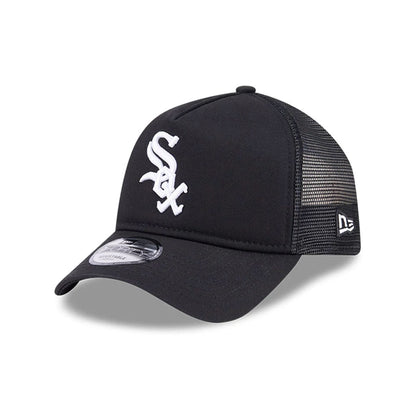 Pictured is this MLB Evergreen Chicago White Sox 9FORTY A-Frame cap in black. 1