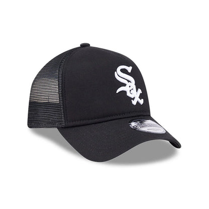 Pictured is this MLB Evergreen Chicago White Sox 9FORTY A-Frame cap in black. 3