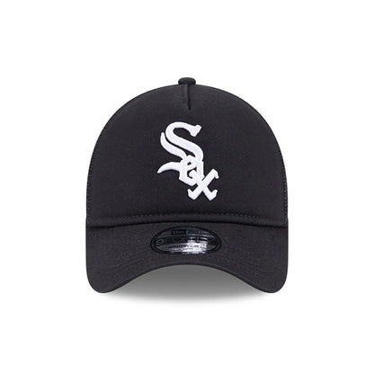 Pictured is this MLB Evergreen Chicago White Sox 9FORTY A-Frame cap in black. 2
