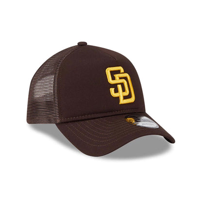 Pictured is this MLB Evergreen San Diego Padres 9FORTY A-Frame cap in dark brown. 3