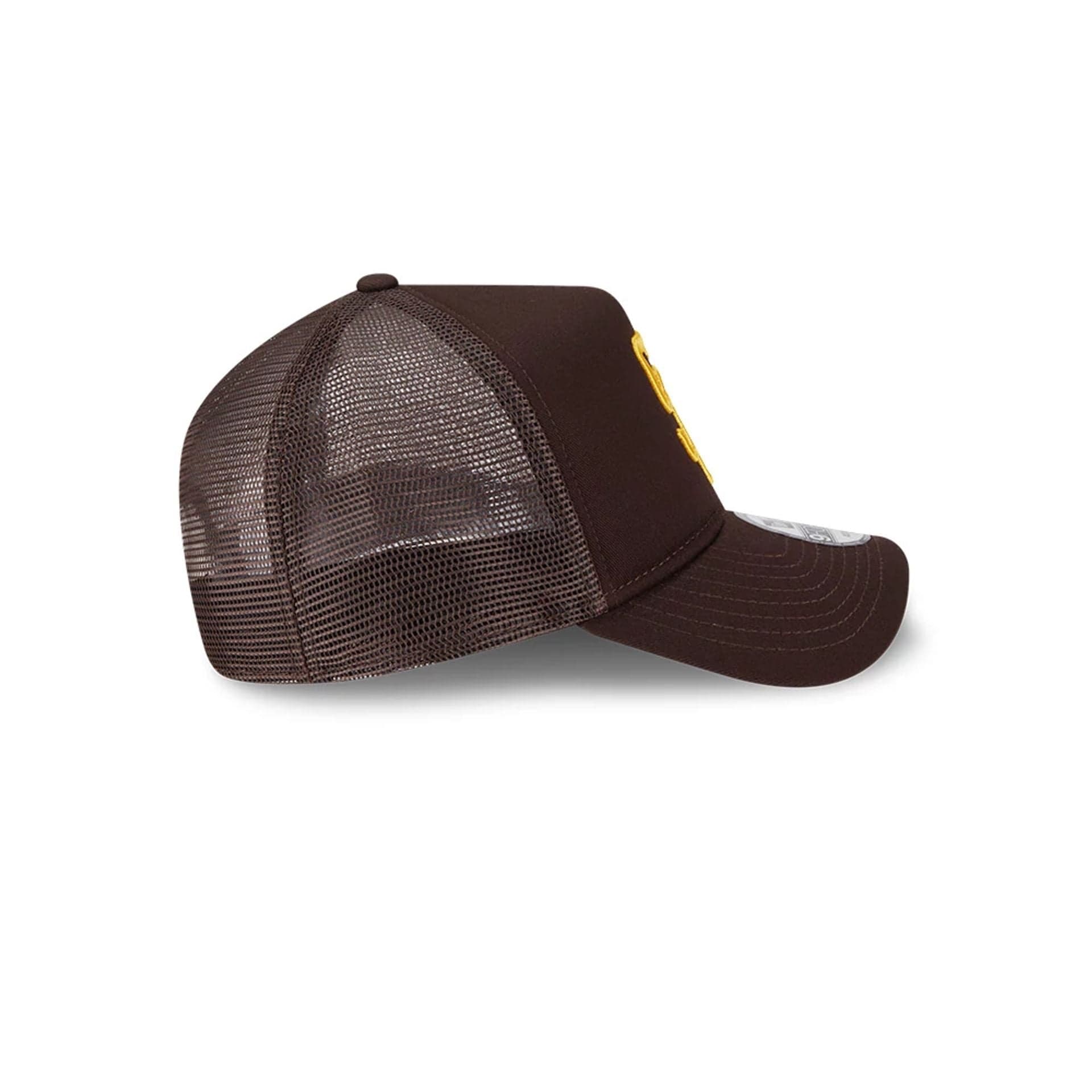 Pictured is this MLB Evergreen San Diego Padres 9FORTY A-Frame cap in dark brown. 5