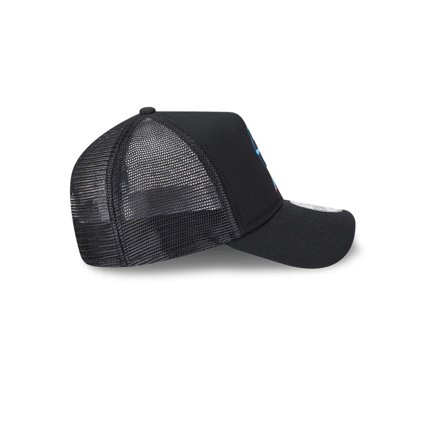Pictured is this MLB Evergreen Miami Marlins 9FORTY A-Frame cap in black. 5
