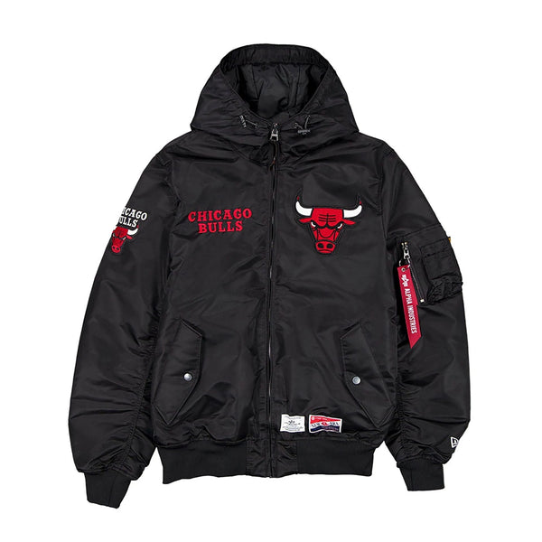 Black chicago bulls starter jacket sale