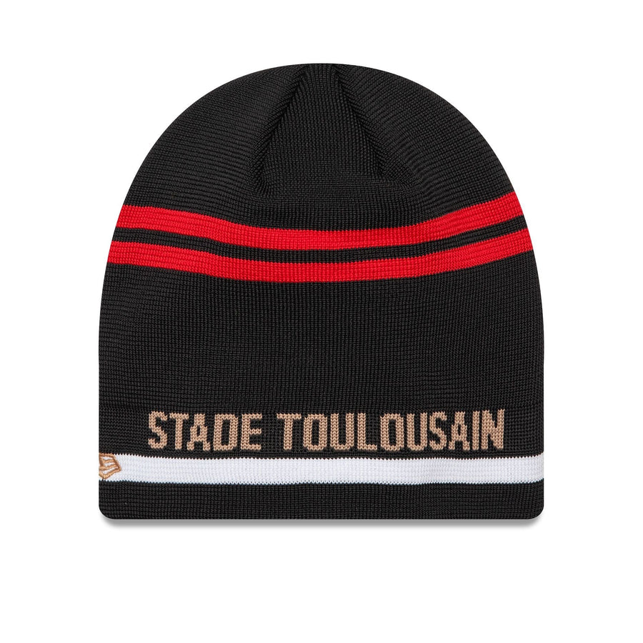 This is a Stade Toulousain Engineered Black Beanie Hat 1