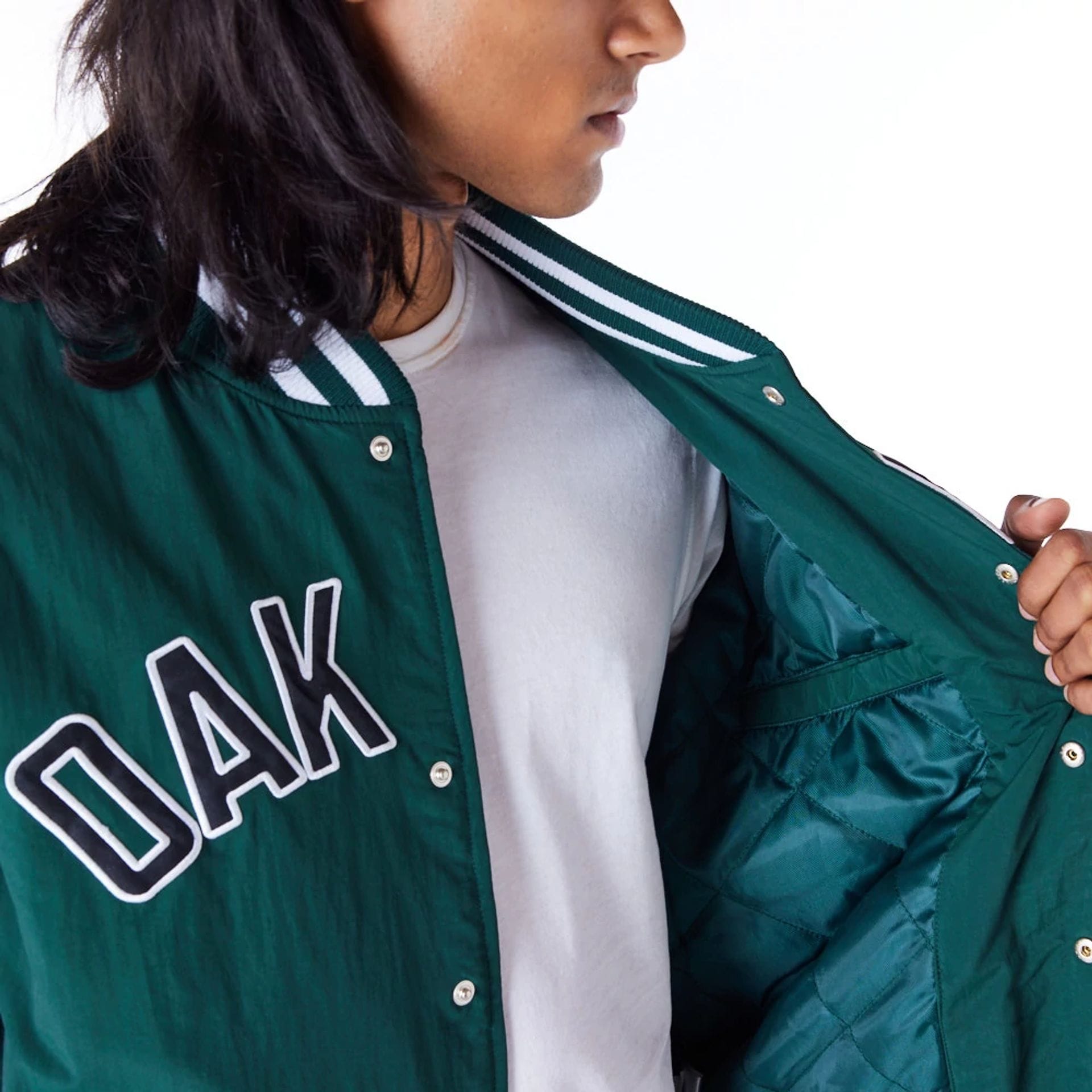MLB Wordmark Oakland Athletics Bomber Jacket | NEC UK