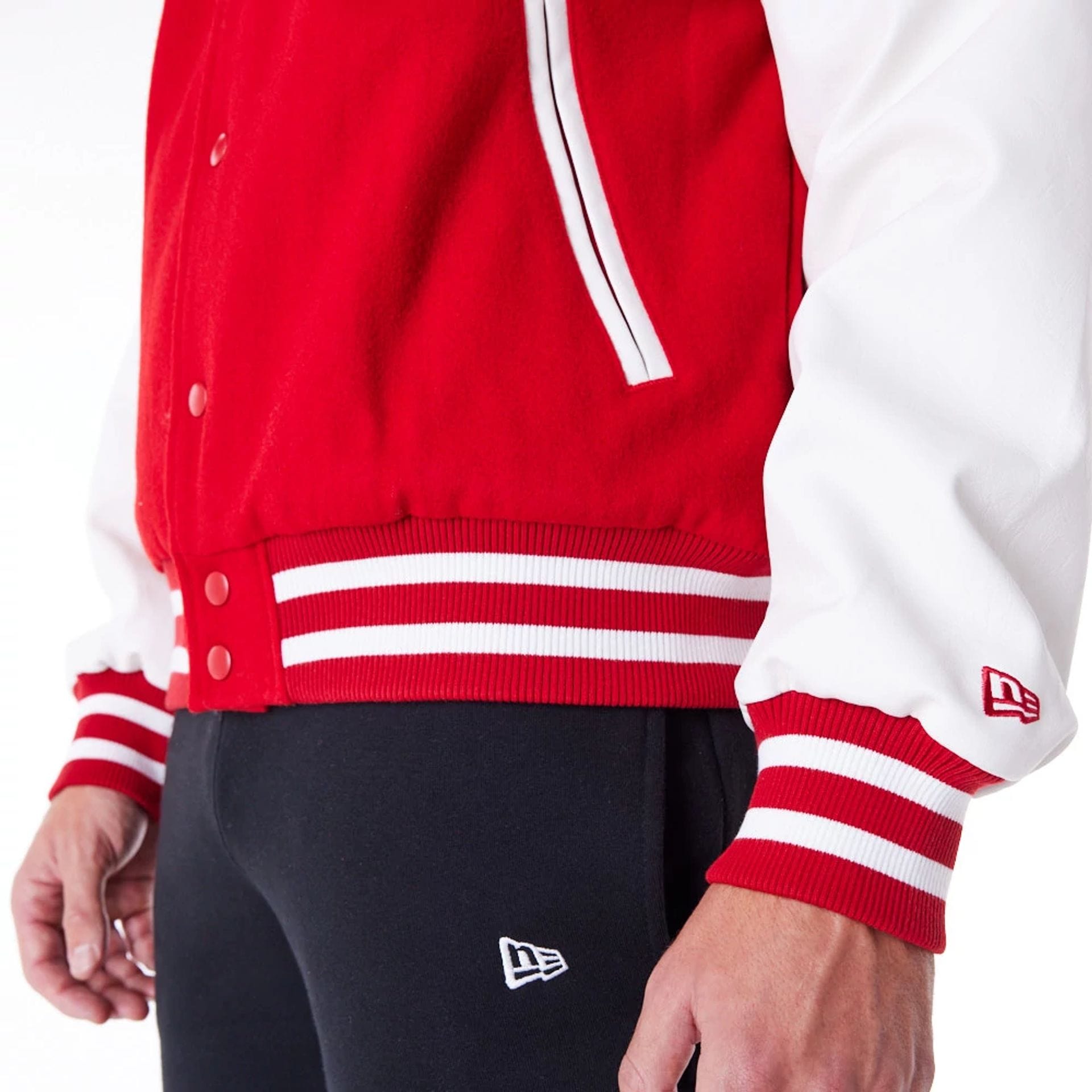 San Francisco 49ers NFL Patch Red Varsity Jacket