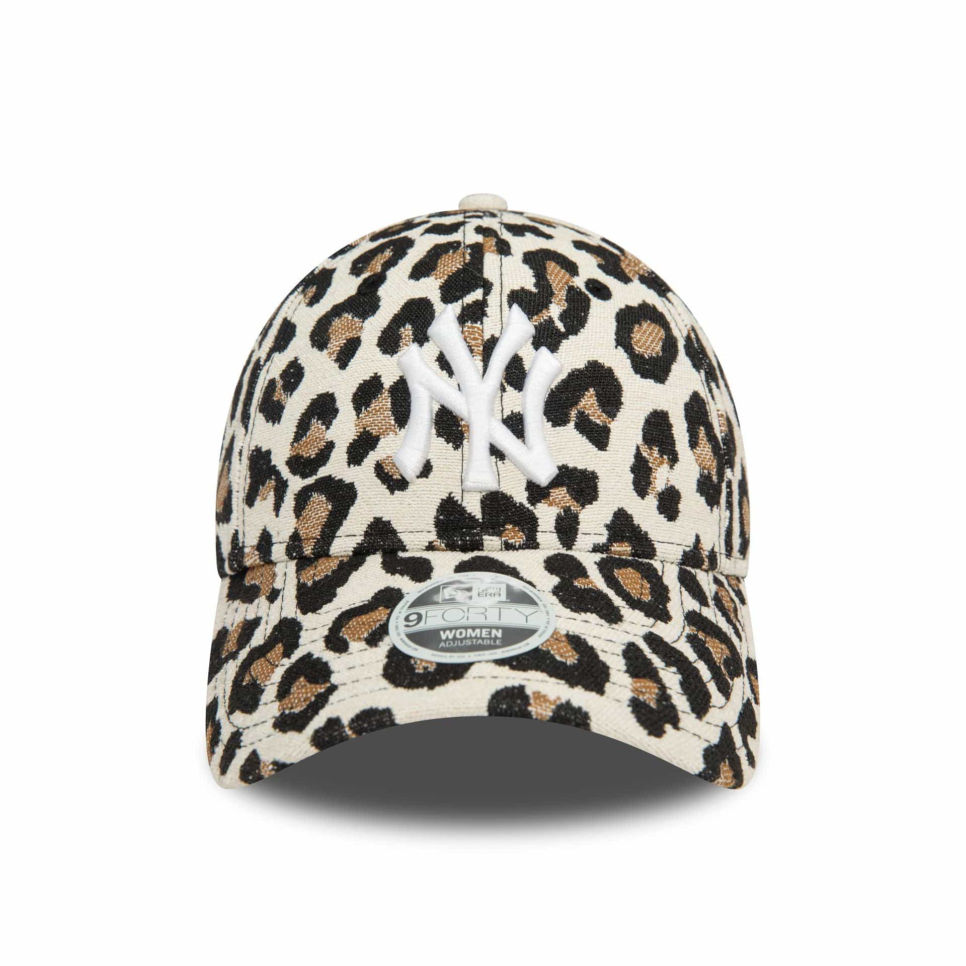 This is a New York Yankees Womens Leopard Cream 9FORTY Adjustable Cap 2