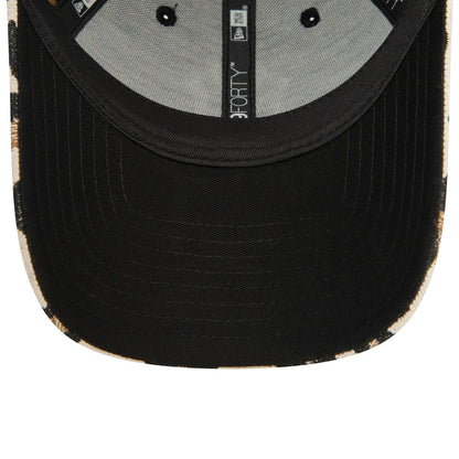 This is a New York Yankees Womens Leopard Cream 9FORTY Adjustable Cap 5