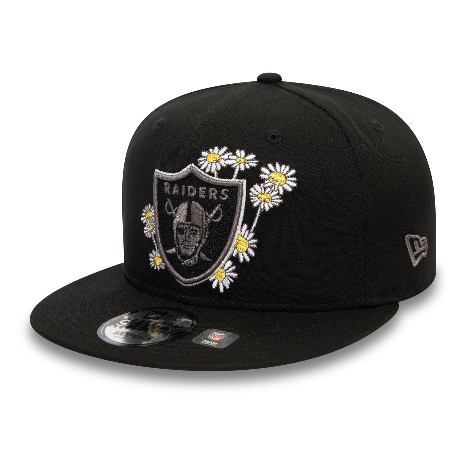 Las Vegas Raiders Seasonal Flower Black 9FIFTY Snapback Cap New Era Cap UK