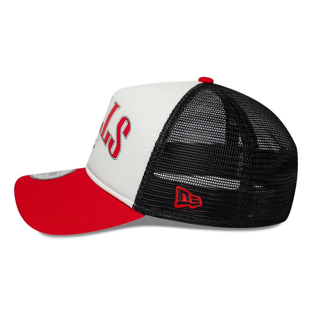 Chicago Bulls Youth NBA Retro Red 9FORTY A-Frame Trucker Cap 5