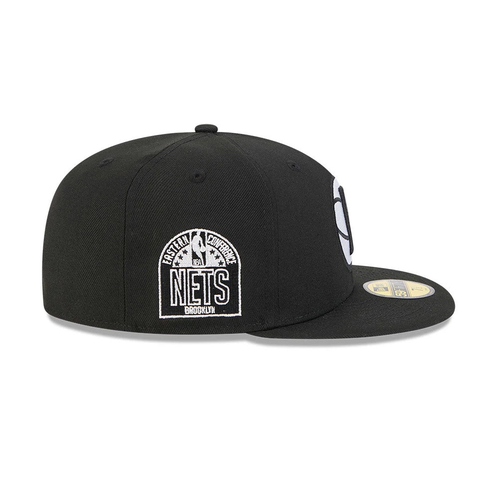 Pictured is this NBA Evergreen Brooklyn Nets 59FIFTY Fitted cap in black. 5