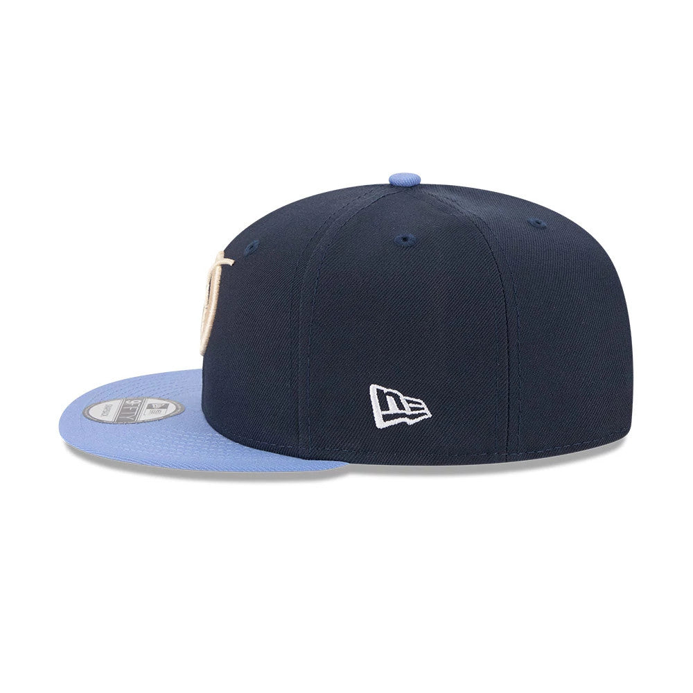 Pictured is this MLB Evergreen LA Dodgers 9FIFTY Snapback cap in dark blue. 5